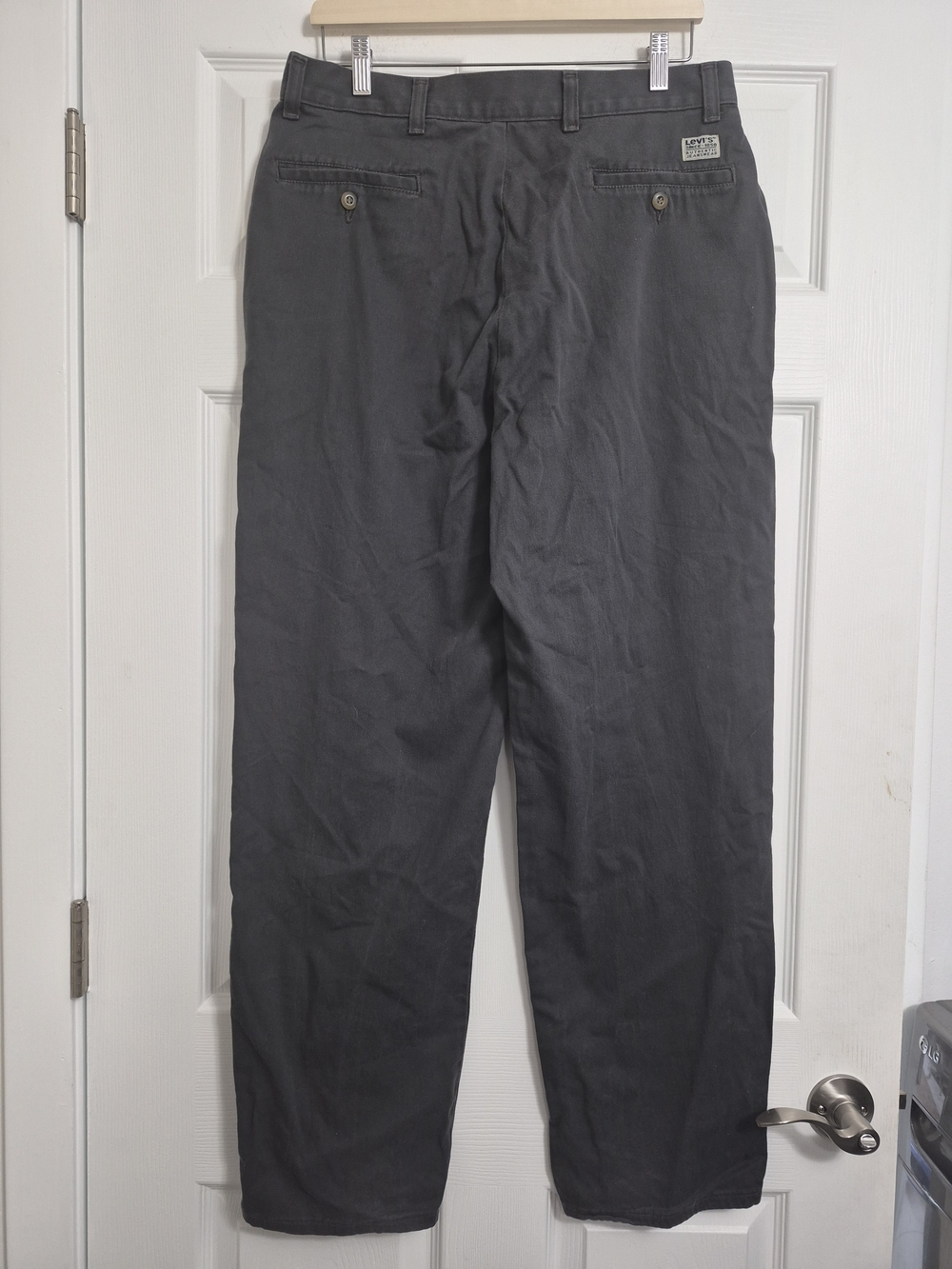 Levi's Dark Gray Straight Leg Chino Pants Made In Canada Vintage